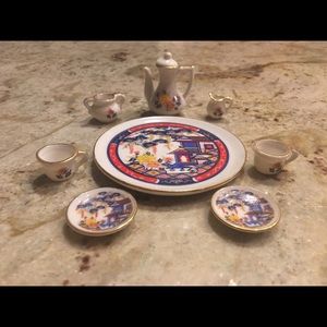 Vintage Painted Miniature Tea Set